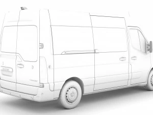 renault master l2h2 windowvan 2020 3D Model