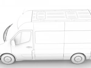 renault master l2h2 windowvan 2020 3D Model