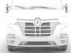 renault master l2h2 windowvan 2020 3D Model