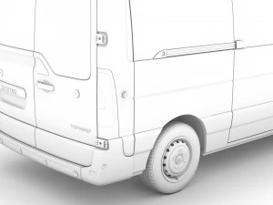 renault master l2h2 windowvan 2020 3D Model