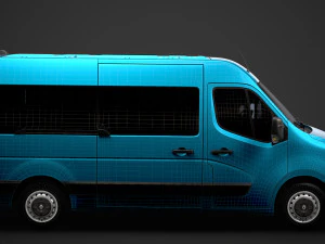 renault master l2h2 windowvan 2020 3D Model