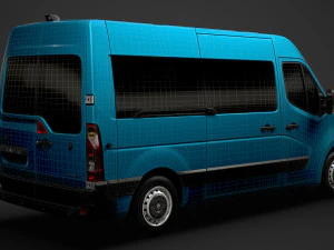 renault master l2h2 windowvan 2020 3D Model