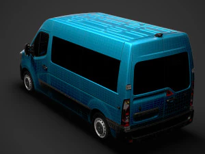 renault master l2h2 windowvan 2020 3D Model