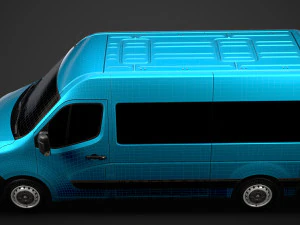 renault master l2h2 windowvan 2020 3D Model