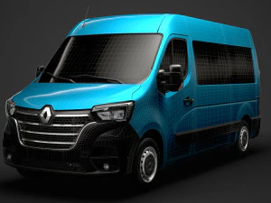 renault master l2h2 windowvan 2020 3D Model