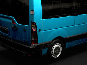 renault master l2h2 windowvan 2020 3D Model