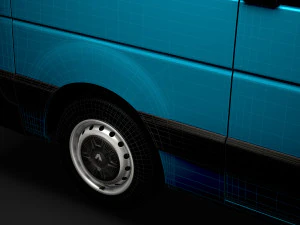 renault master l2h2 windowvan 2020 3D Model