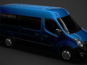 vauxhall movano l2h2 windowvan 2020 Modelo 3D
