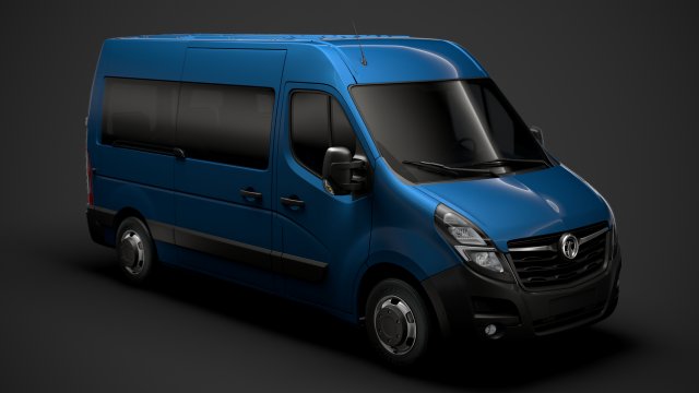 vauxhall movano l2h2 windowvan 2020 3Dモデル .c4d .max .obj .3ds .fbx .stl .blend 