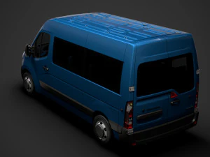 vauxhall movano l2h2 windowvan 2020 3D Model