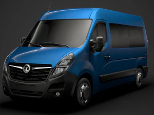 vauxhall movano l2h2 windowvan 2020 3D Model