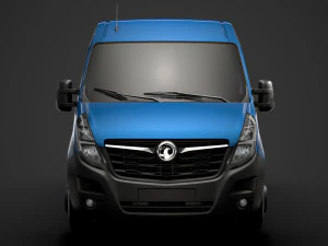 vauxhall movano l2h2 windowvan 2020 3D Model