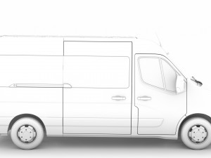 vauxhall movano l2h2 windowvan 2020 3Dモデル