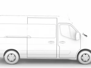 vauxhall movano l2h2 windowvan 2020 3D Model