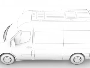 vauxhall movano l2h2 windowvan 2020 3D Model
