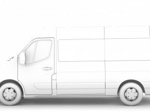 vauxhall movano l2h2 windowvan 2020 3Dモデル