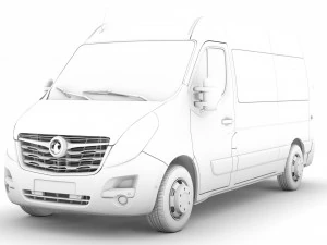 vauxhall movano l2h2 windowvan 2020 3D Model