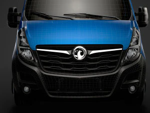 vauxhall movano l2h2 windowvan 2020 3D Model