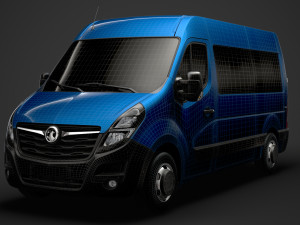vauxhall movano l2h2 windowvan 2020 3Dモデル
