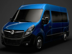 vauxhall movano l2h2 windowvan 2020 3D Model