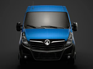 vauxhall movano l2h2 windowvan 2020 3D Model