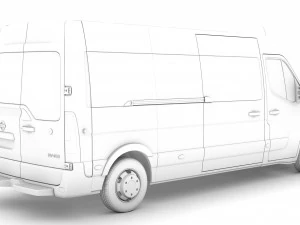 nissan nv 400 l3h2 minibus 2020 3D Model