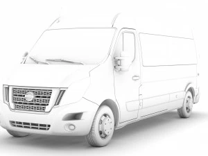 nissan nv 400 l3h2 minibus 2020 3D Model