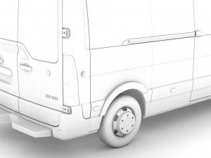 nissan nv 400 l3h2 minibus 2020 3D Model