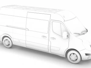 nissan nv 400 l3h2 minibus 2020 3D Model