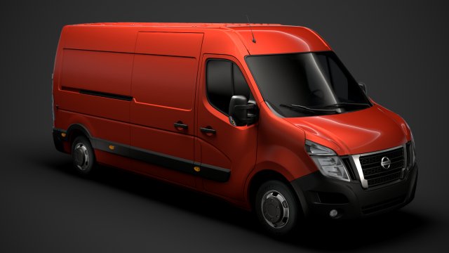 nissan nv 400 l3h2 van 2020 3D मॉडल .c4d .max .obj .3ds .fbx .stl .blend 