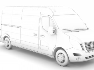 nissan nv 400 l3h2 van 2020 3D मॉडल