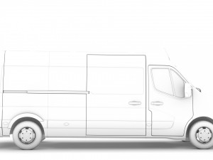 nissan nv 400 l3h2 van 2020 3D मॉडल