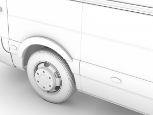 nissan nv 400 l3h2 van 2020 3D मॉडल