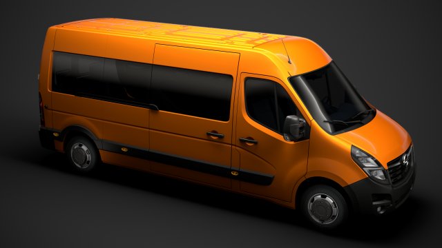 opel movano l3h2 minibus 2020 Modello 3D .c4d .max .obj .3ds .fbx .stl .blend 