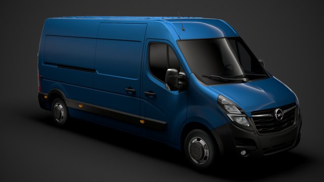 opel movano l3h2 van 2020 Model 3D .c4d .max .obj .3ds .fbx .stl .blend