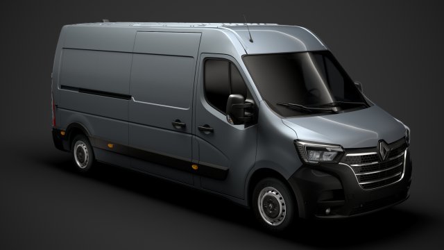 renault master l3h2 van 2020 Modèle 3D .c4d .max .obj .3ds .fbx .stl .blend 