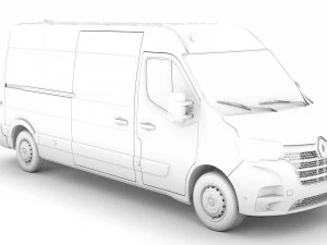 renault master l3h2 van 2020 3D Model