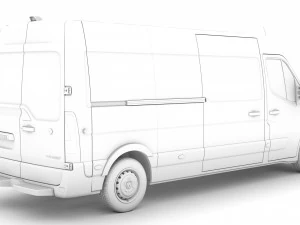renault master l3h2 van 2020 3D Model