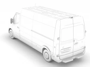 renault master l3h2 van 2020 3D Model