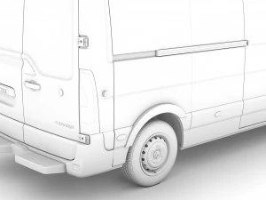 renault master l3h2 van 2020 3D Model