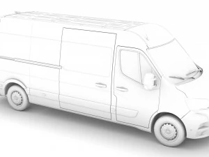 renault master l3h2 van 2020 3D Model