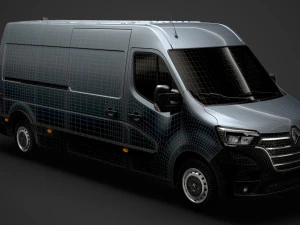 renault master l3h2 van 2020 3D Model