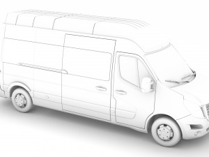 nissan nv 400 l3h3 minibus 2020 3D मॉडल