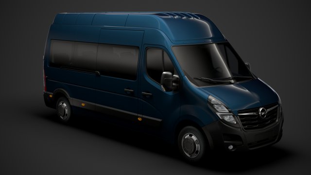 opel movano l3h3 minibus 2020 3D Модель .c4d .max .obj .3ds .fbx .stl .blend 