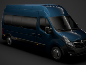 opel movano l3h3 minibus 2020 3D 模型