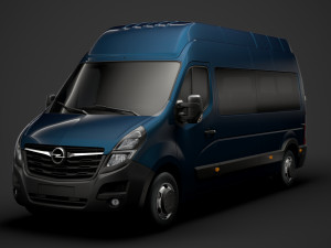 opel movano l3h3 minibus 2020 3D Модель