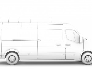 opel movano l3h3 minibus 2020 3D Модель