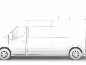 opel movano l3h3 minibus 2020 3D Модель