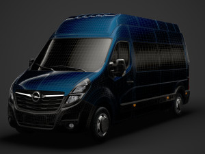 opel movano l3h3 minibus 2020 3D Модель