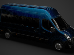 opel movano l3h3 minibus 2020 3D Модель